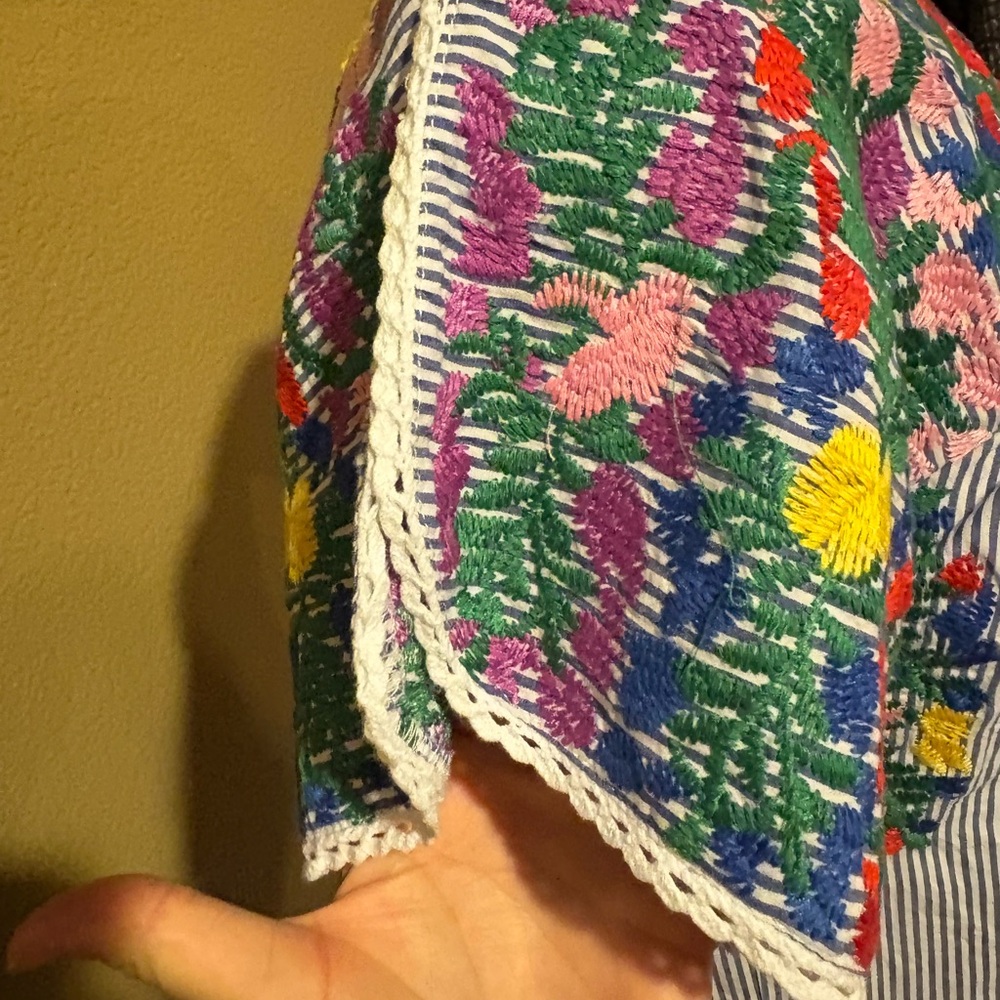 Colorful Buddy Love Embroidered Striped Dress (XS) - Picture 4 of 8